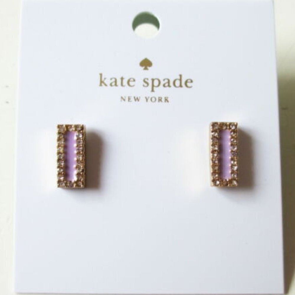 🆕 Kate Spade Lilac Raising The Bar Stud Earrings